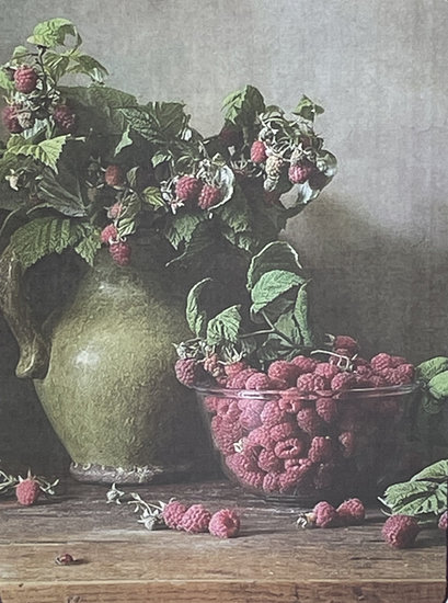 Staand deco bord nostalgisch afbeelding plant framboos kleur 19 x 14 cm mdf | 65516 | Home Sweet Home | Stoer &amp; Sober Woons
