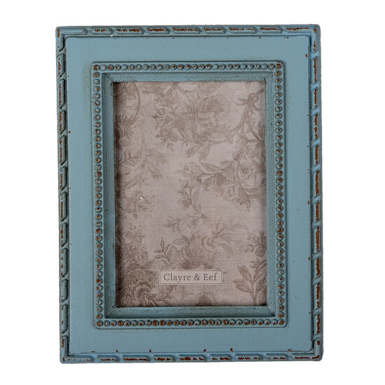 Clayre &amp; Eef | Fotolijst Blauw 13x1x17 cm / 9x13 cm | 2F0898