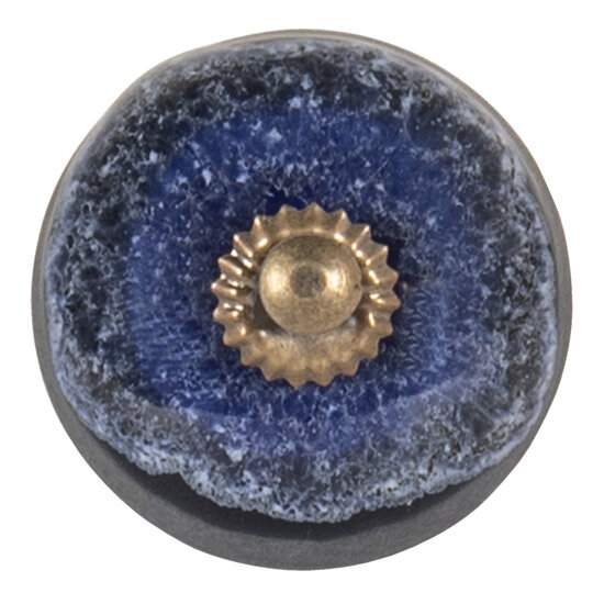 Clayre &amp; Eef | Deurknop Blauw &oslash; 4 cm | 65024