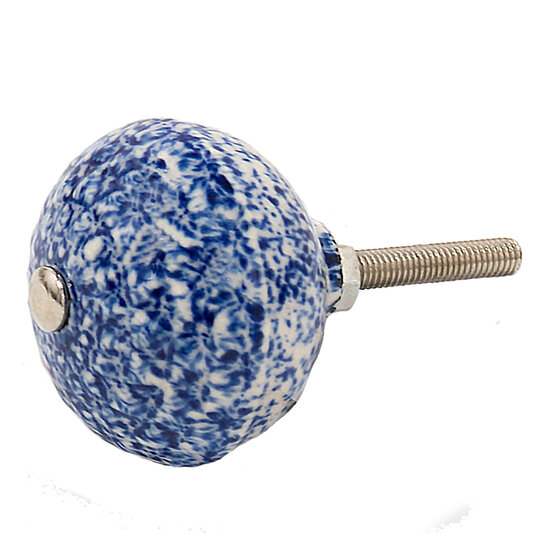 Clayre &amp; Eef | Deurknop Blauw &oslash; 4*3 cm | 65055