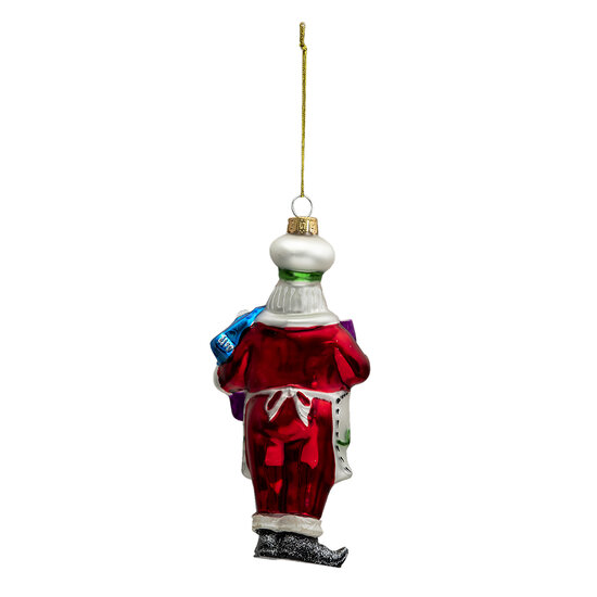 Clayre &amp; Eef | Decoratie Hanger Kerstman Meerkleurig 8x6x17 cm | 6GL3325