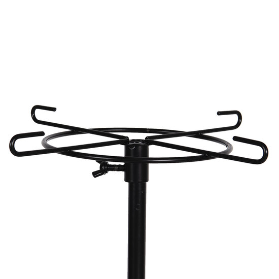 Clayre &amp; Eef | Display 4 haken Zwart &oslash; 25 cm | 6HD0060