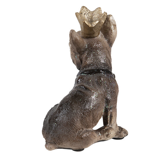 Clayre &amp; Eef | Decoratie Beeld Hond Bruin 7x6x11 cm | 6PR3515