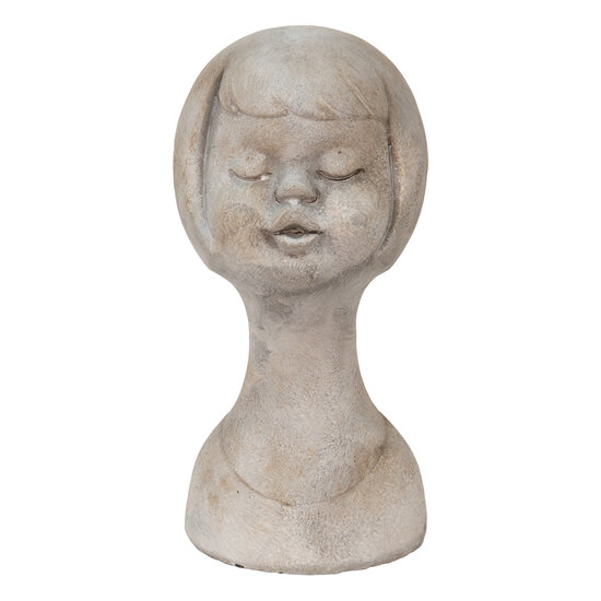 Clayre &amp; Eef | Decoratie Buste Meisje Beige 12x11x24 cm | 6TE0422L