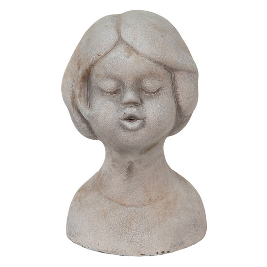 Clayre &amp; Eef | Decoratie Buste Meisje Beige 11x10x18 cm | 6TE0422S