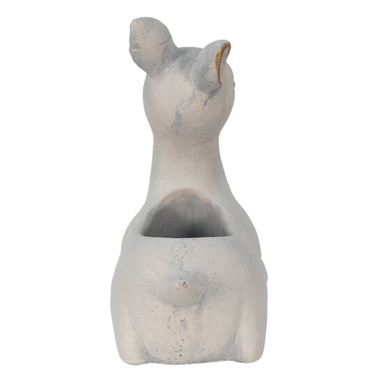 Clayre &amp; Eef | Bloempot Binnen Hert Beige, Grijs 23x11x21 cm | 6TE0441
