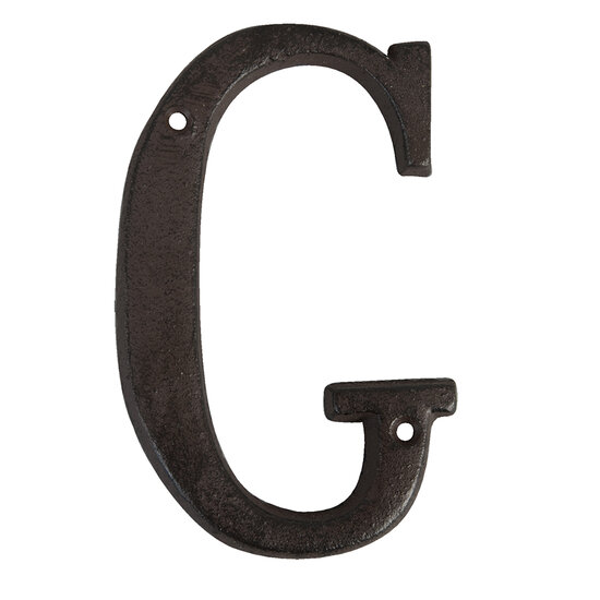 Clayre &amp; Eef | IJzeren Letter G Bruin 8x1x13 cm | 6Y0840-G