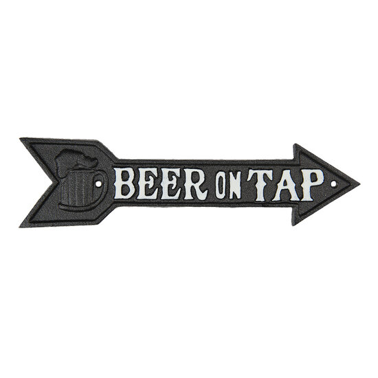 Clayre &amp; Eef | Tekstbord Bruin 32x1x8 cm | 6Y3899