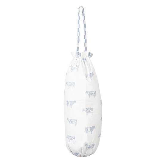 Clayre &amp; Eef | Tassenopberger Blauw, Wit 23x1x48 cm | LWC49BL