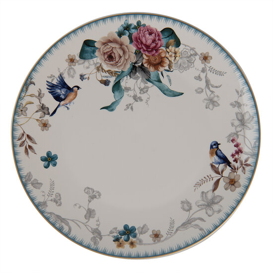 Clayre &amp; Eef | Servies Dinerbord Wit &oslash; 26x2 cm | PIRFP