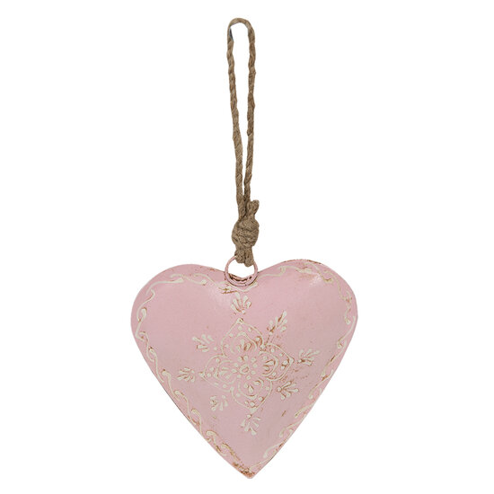 Clayre &amp; Eef | Decoratie Beeld Roze 9x2x9 cm | 6Y5271