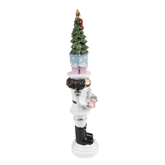 Clayre &amp; Eef | Kerstdecoratie Notenkraker Wit 5x5x25 cm | 6PR3705
