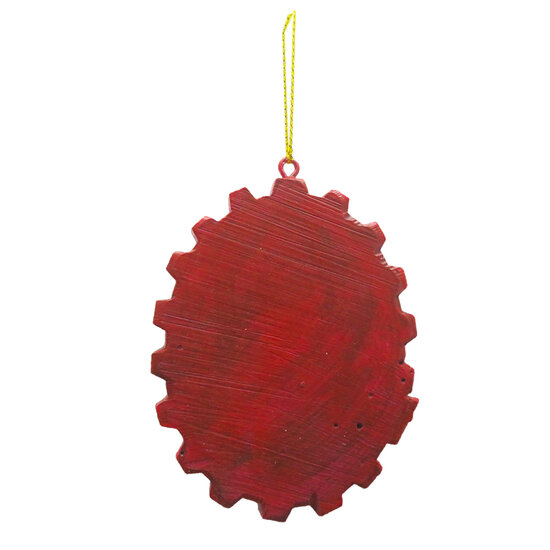 Clayre &amp; Eef | Decoratie Hanger Rood, Wit 6x1x8 cm | 6PR4863