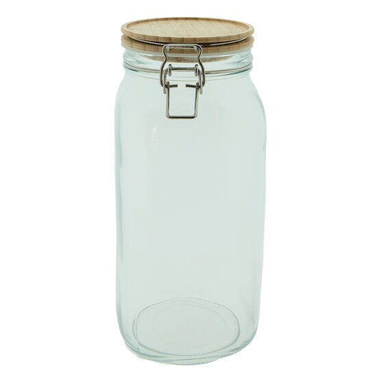 Clayre & Eef | Voorraadpot Deksel Transparant ø 11x25 cm / 2100 ml | 6GL4023