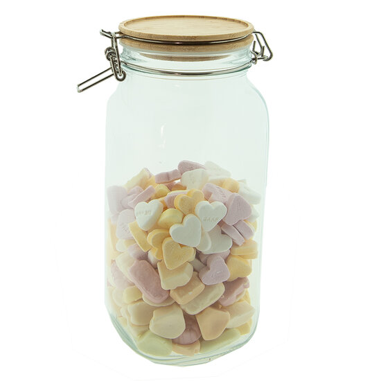 Clayre & Eef | Voorraadpot Deksel Transparant ø 11x25 cm / 2100 ml | 6GL4023