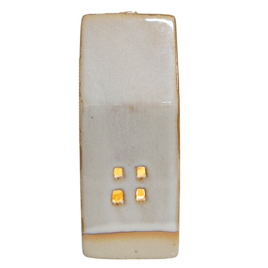 Clayre &amp; Eef | Decoratie Huisje met LED Beige 5x5x12 cm | 6CE1506