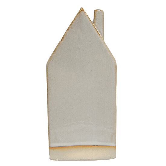 Clayre & Eef | Decoratie Huisje met LED Beige 8x5x18 cm | 6CE1504