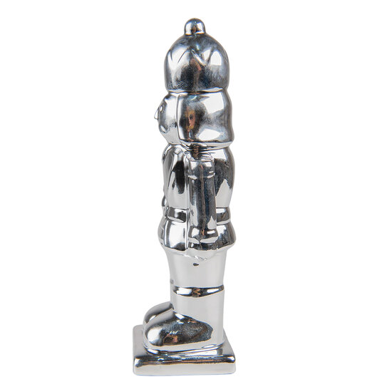 Clayre &amp; Eef | Kerstdecoratie Beeld Notenkraker Zilverkleurig 6x6x20 cm | 6CE1491ZI
