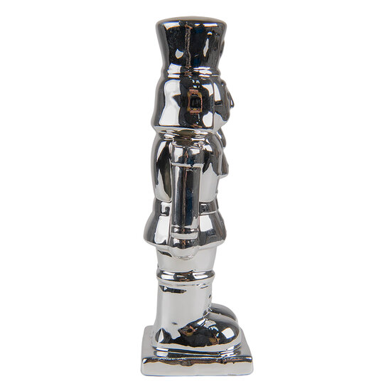 Clayre &amp; Eef | Kerstdecoratie Beeld Notenkraker Zilverkleurig 6x6x19 cm | 6CE1492ZI