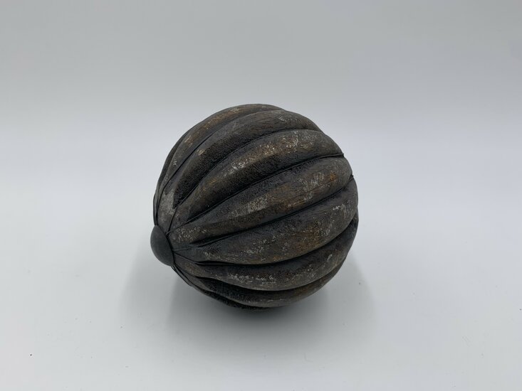 Dekoratie bal Xmas melon ball maat S grijs &Oslash; 8 cm kerstbal | 121341 | Home Sweet Home | Stoer &amp; Sober Woonstijl