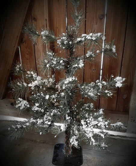 Kunst Kerstboom met sneeuw op standaard groen wit  76 cm snowy | 121325 | Home Sweet Home | Stoer &amp; Sober Woonstijl