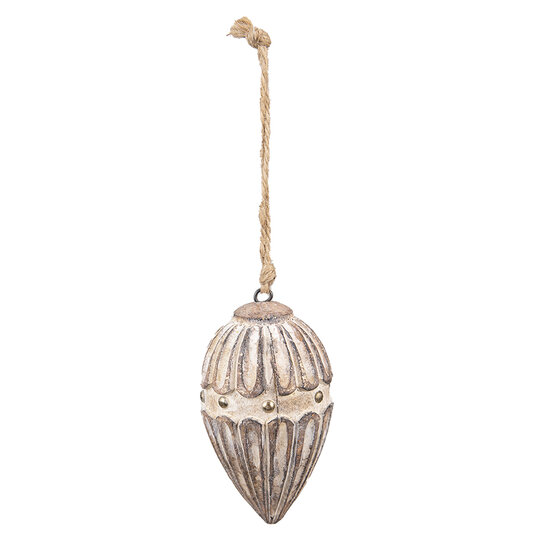 Clayre &amp; Eef | Decoratie Hangers Beige Bruin &oslash; 7x12 cm | 6H2283