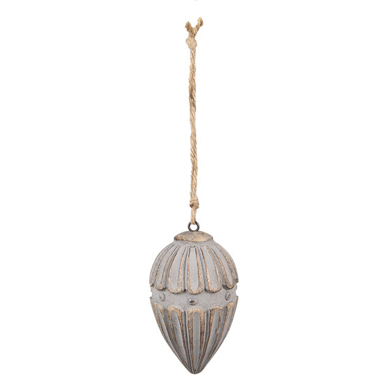Clayre &amp; Eef | Decoratie Hangers Grijs &oslash; 7x12 cm | 6H2284