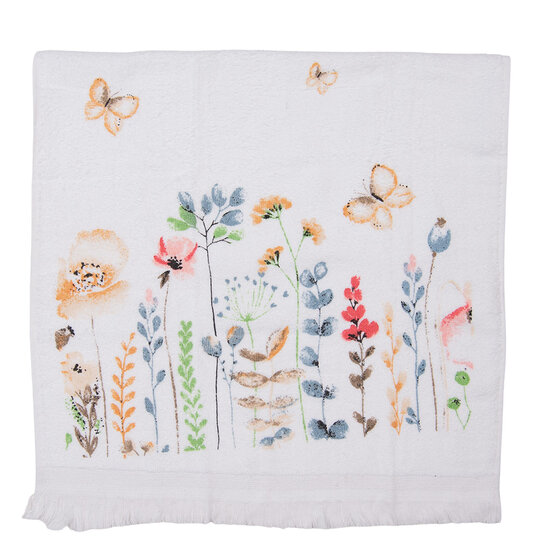 Clayre &amp; Eef | Gastendoekje Wit, Zwart 40x66 cm | CTFOB