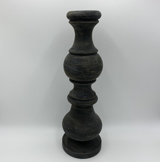 Kandelaar hout vintage grijs bruin 50x16 cm dinerkaars kaarsenhouder | 11350GR | Home Sweet Home | Stoer &amp; Sober Woonstijl