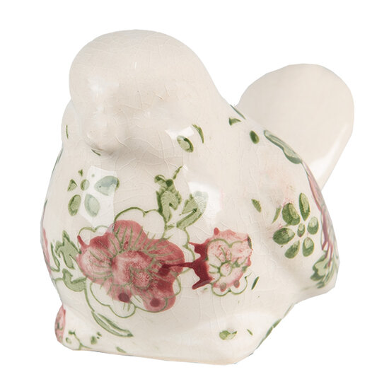 Clayre &amp; Eef | Decoratie beeld Vogel Roze, Beige 10x6x7 cm | 6CE1567M