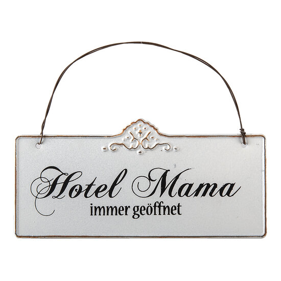 Clayre & Eef | Tekstbord Wit 21x1x15 cm | 63145