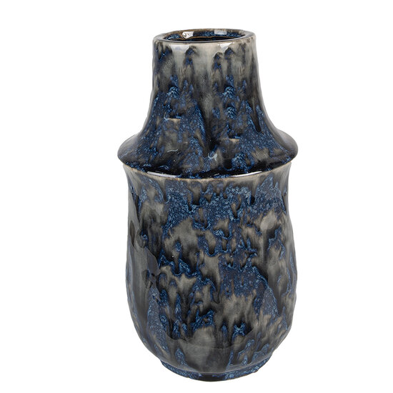 Clayre &amp; Eef | Decoratie Vaas Blauw &oslash; 13x25 cm | 6CE1571M