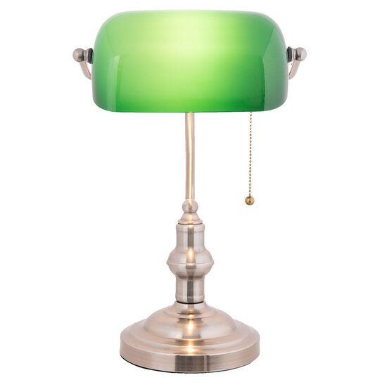 Clayre &amp; Eef | Bureaulamp Bankierslamp Groen 27x17x41 cm E27/max 1x60W | 5LL-5100