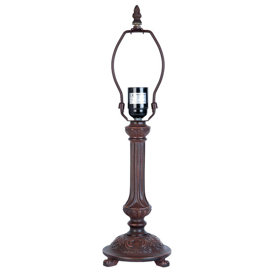 Clayre & Eef | Lampenvoet Tafellamp Tiffany Bruin ø 16x47 cm E27/max 1x60W | 5LL-5794