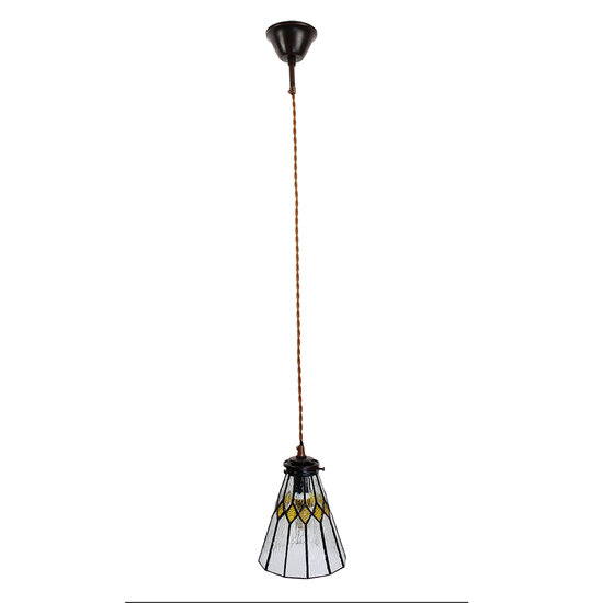 Clayre &amp; Eef | Hanglamp Tiffany Transparant &oslash; 15x115 cm E14/max 1x40W | 5LL-6194