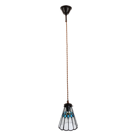 Clayre &amp; Eef | Hanglamp Tiffany Transparant &oslash; 15x115 cm E14/max 1x40W | 5LL-6195