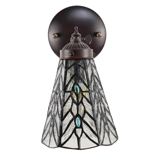 Clayre &amp; Eef | Wandlamp Tiffany Transparant 17x12x23 cm E14/max 1x40W | 5LL-6208