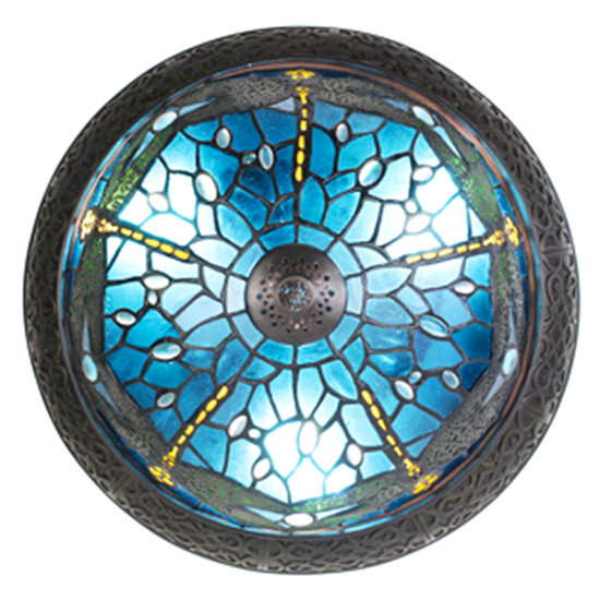Clayre &amp; Eef | Plafondlamp Tiffany Blauw &oslash; 38x20 cm E14/max 2x25W | 5LL-6263