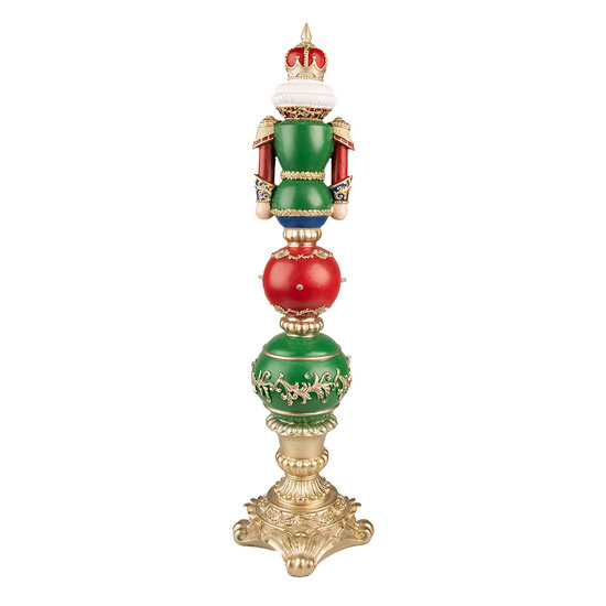 Clayre &amp; Eef | Kerstdecoratie Beeld Notenkraker Rood, Groen 16x16x60 cm / 3xAA | 5PR0107