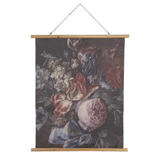 Clayre &amp; Eef | Wandkleed Zwart, Roze 80x2x100 cm | 5WK0034