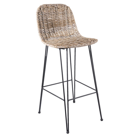 Clayre & Eef | Barkruk Bruin 40x40x93 cm | 5Y0409