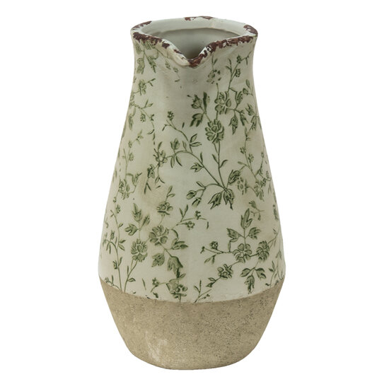Clayre &amp; Eef | Decoratieve Schenkkan Groen Beige 20x14x25 cm | 6CE1453M