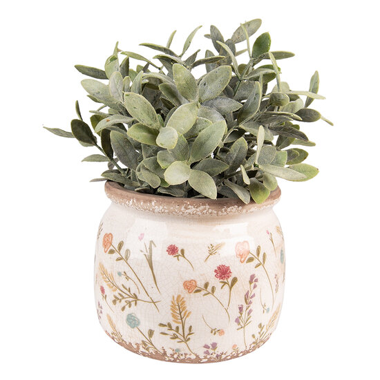 Clayre & Eef | Bloempot Binnen Roze, Beige ø 20x15 cm | 6CE1551L