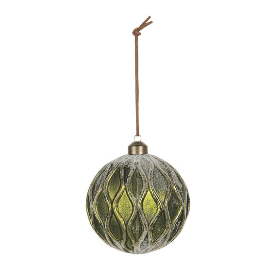 Clayre &amp; Eef | Kerstballen Set van 4 Groen &oslash; 9x9 cm | 6GL2704