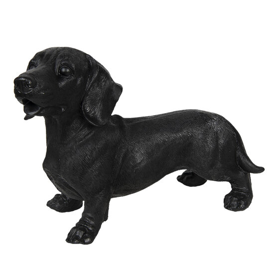 Clayre &amp; Eef | Decoratie Beeld Hond Zwart 32x14x23 cm | 6PR3227