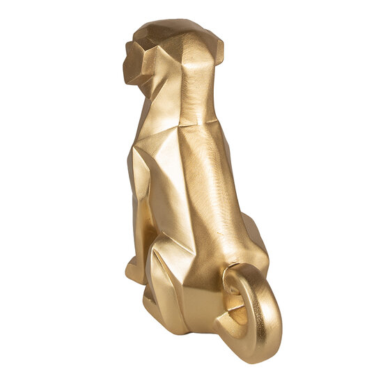Clayre &amp; Eef | Decoratie beeld hond Hond Goudkleurig 20x9x24 cm | 6PR3721