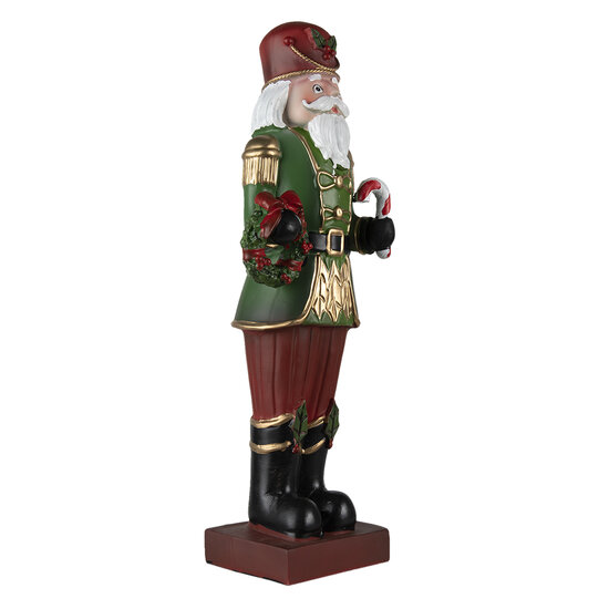 Clayre &amp; Eef | Kerstdecoratie Beeld Notenkraker Rood, Groen 17x10x47cm | 6PR4757