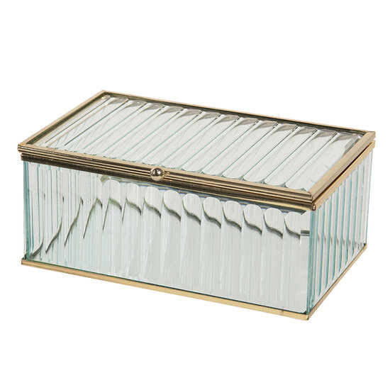 Clayre & Eef | Glazen Sieradendoos Transparant 17x10x7 cm | C6GL0019M