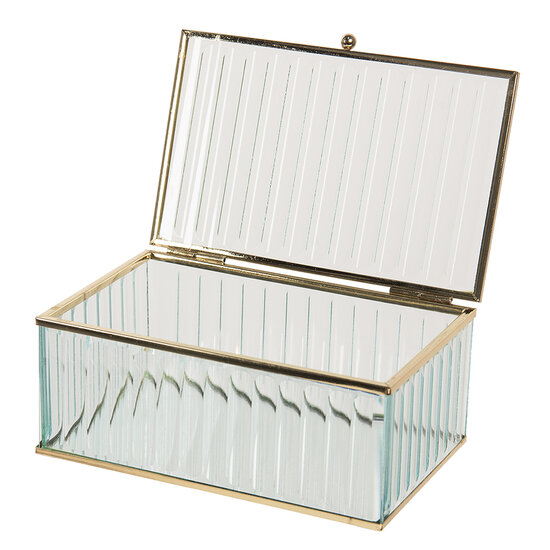 Clayre & Eef | Glazen Sieradendoos Transparant 17x10x7 cm | C6GL0019M