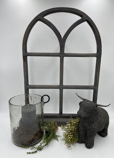 Decoratie stalraam hout op voet  63,5 x 49 cm grijs geschuurd old look | 65501 | Home Sweet Home | Stoer &amp; Sober Woonstijl